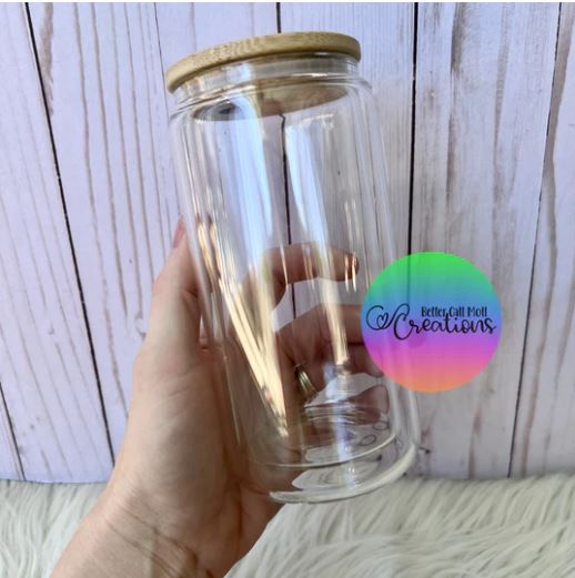 25oz Frosted Glass Sublimation Tumbler with Bamboo Lid and Straw – Grateful  Glitters